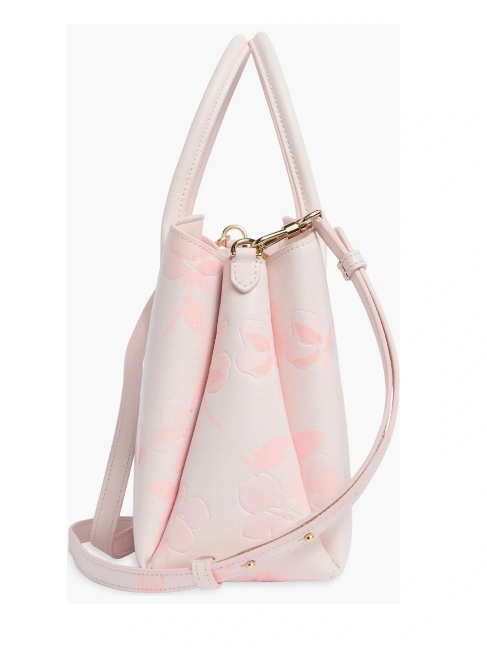 Kate Spade New York serena spring pansies embossed satchel